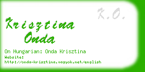 krisztina onda business card